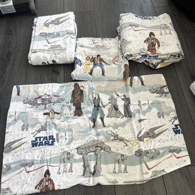 Pottery Barn Kids Star Wars The Last Jedi Flannel Cotton Twin Duvet Cover/Sham-image
