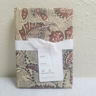 Pottery Barn Dottie Kalamkari Print Cotton Euro Sham-image