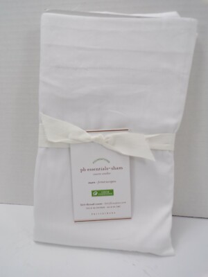 Pottery Barn Essential 300 Thread Count Sateen Sham Euro White #H213-image