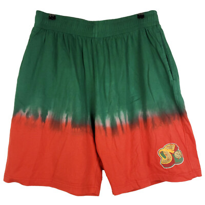 Seattle Supersonics Mitchell & Ness NBA L Large Shorts Green Orange Dip Dye NWT-image