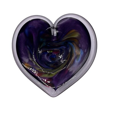 Glass Eye Studio Heart Shaped Hand Blown Glass Trinket Dish-image