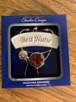 Regent Square Studio Design Best Nurse Collectible Ornament w/ Crystal-image