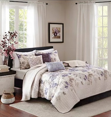 ✅ Madison Park Luna 6-Piece Quilt Set w/ Throw Pillows-image