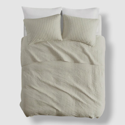 Madison Park Beige Khaki Keaton Quilted 3-Piece Coverlet Set, Full/Queen-image