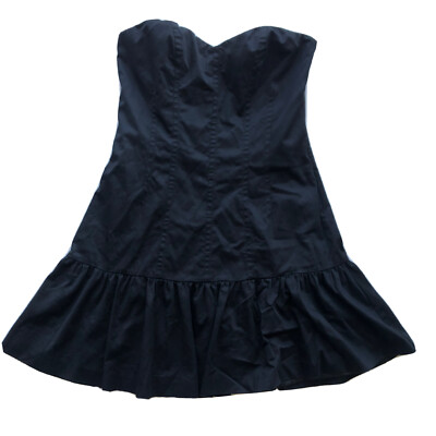Express Design Studio Sz 12 Black Strapless Dress-image