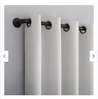 Sun Zero Channing Grid Texture Draft Shield Fleece Insulated Curtain Panel-image