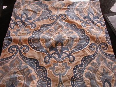 Pottery Barn Gideon Applique  pillow cover 24 indigo multi New w tag-image