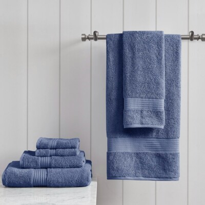 Madison Park Organic 6 Piece Organic Cotton Towel Set Navy-image
