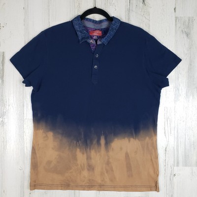 Saks 5th Ave Dip Dye Short Sleeve Polo Shirt Women’s Size XL-image