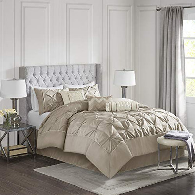  Laurel Cozy Comforter Set - Traditional Tufted Faux Silk Design, All Season -image