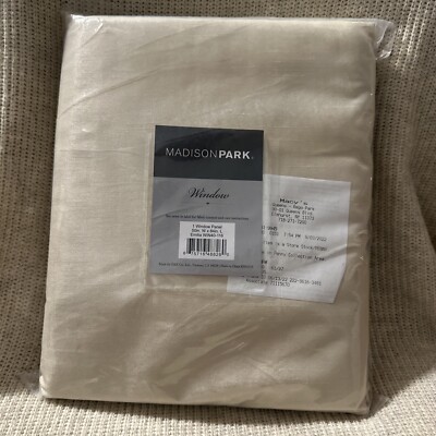 Madison Park Emilia 50x 84 Lined Faux-Silk Twisted Tab Window Panel 🫧-image