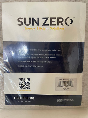 Sun ZeroTextured Thermal-Lined Blackout Curtain 40x84, Linen Polyester-image