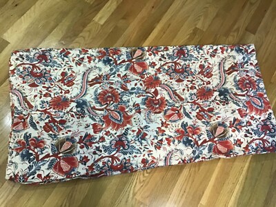 POTTERY BARN QUEEN DUVET COVER, red/tan paisley-image