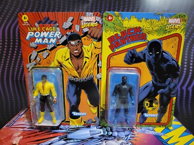 Hasbro Marvel Legends Series Retro Luke Cage Power Man, Black Panther #1 Edition-image