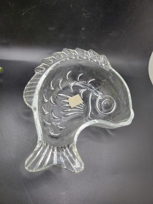 Studio Nova by Mikasa Glass Leaping Fish Shaped Candy Nuts Bowl Trinket Dish-image