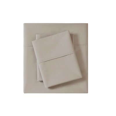 Madison Park Peached Percale 4-pc Full Cotton Sheet Set Bedding, Khaki-image