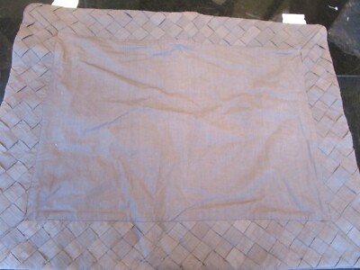 Pottery Barn standard sham gray woven edge product/ photo shoot  sample-image