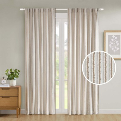 Curtain Window Cationic Dye Clipped Jacquard Design Farmhouse Window Curtain,...-image