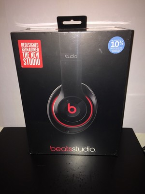 Beats Studio 2 By Dr Dre Wired Overear Headphone - Black- Factory Sealed-image