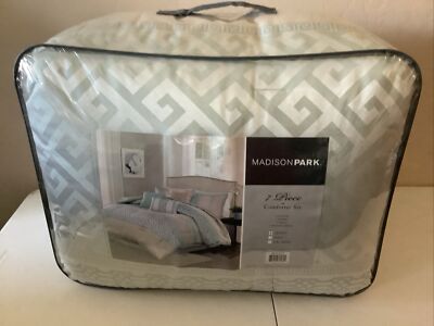 Madison Park Green Beige 7 Pc Comforter Set Queen-image