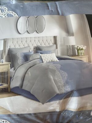 Madison Park 8 Piece Embroidered Microfiber Comforter Set  King Size-image