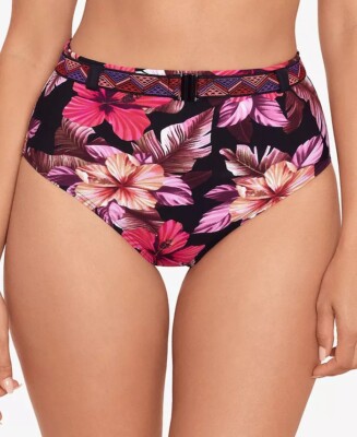 Skinny Dippers BLACK Mowie Cherry Dip Bikini Swim Bottom, US Large-image