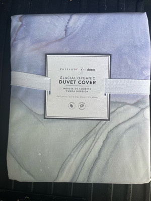 Pottery Barn Teen Glacial Organic Duvet Cover - Full/Queen - F/Q - NEW-image