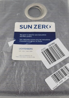 Sun Zero Lichtenberg New York One Curtain Panel in Stone 40