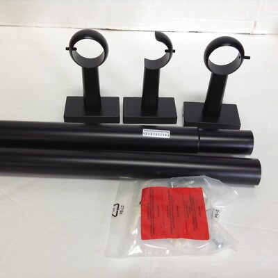 Pottery Barn Std Single Window Curtain Drape 1.25 Rod 48-88 Med ant bronze MARKS-image