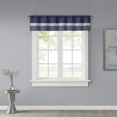 Madison Park Amherst Polyoni Pintuck Window Valance-image