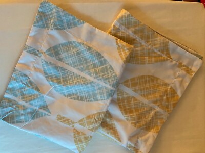 MADISON PARK ESSENTIALS..Pillow Sham Set..Yellow White Blue STANDARD-image