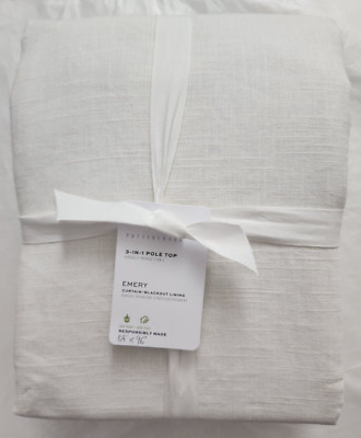 Pottery Barn 3-in-1 Pole Top Emery 1-Curtain Blackout Lining 96