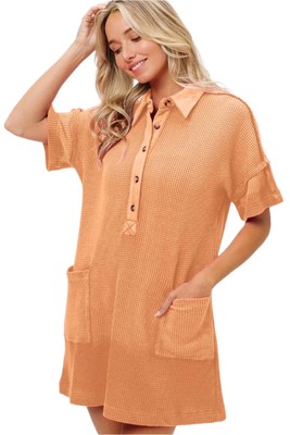 BiBi Dip Dye Mineral Washed Knit Dress-image