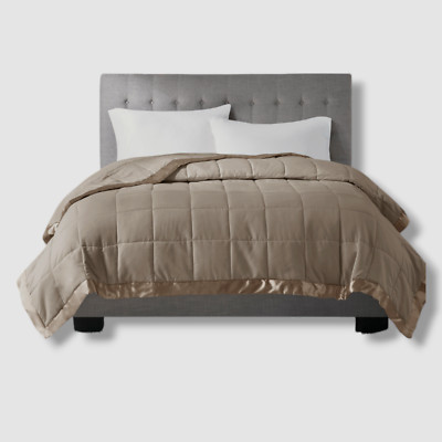 Madison Park Brown Prospect Lightweight Down Alternative Blanket, Twin Size-image