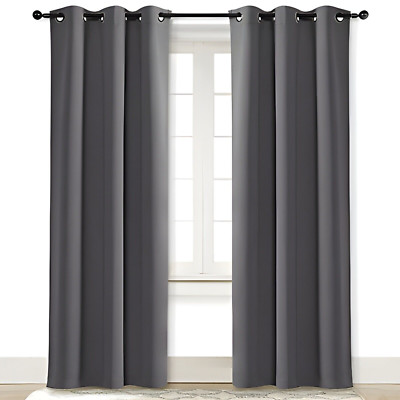 NICETOWN Soundproof Thermal Insulated Blackout Curtain Thermal Insulated Solid G-image