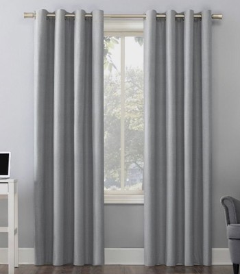 Sun Zero 95-Inch Window Curtain Panel in Cameron Gray-image