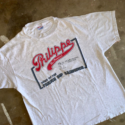 90s VINTAGE PHILIPPE THE ORIGINAL FRENCH DIP LOS ANGELES T-SHIRT SZ XL DODGERS-image
