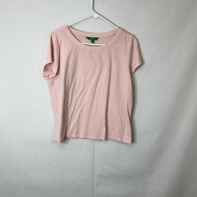 Dip Womens Pink Short Sleeves Round Neck Casual Pullover T Shirt Size Large-image
