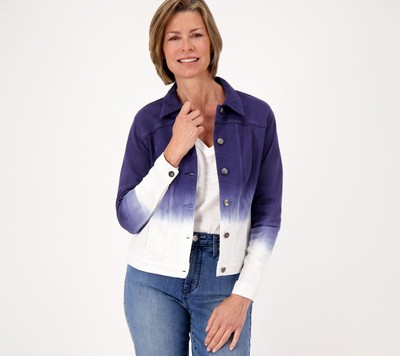 Women with Control Women's Jacket Sz XL My Wonder Denim Dip Multi-colored-image