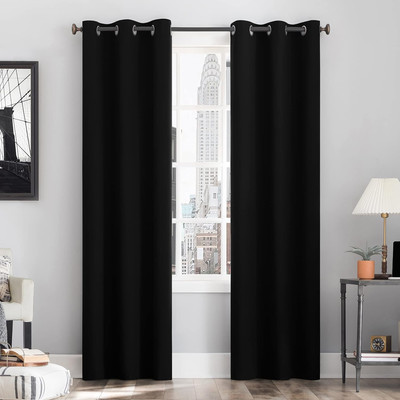 Cyrus Thermal 100% Blackout Grommet Curtain Single Panel-image