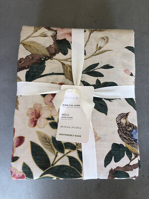 Pottery Barn Nola Songbird Duvet Cover - KING or CAL KING Size - SPRING STYLE!-image