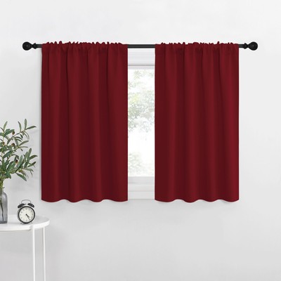 30 inch Curtains for Small Windows, Thermal Insulated Privacy Short Drapes fo...-image