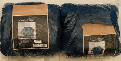 RUCHED Faux-Fur Throw, 50