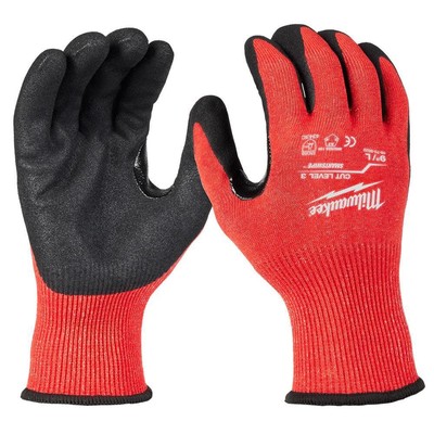 Milwaukee Cut Level 3 Nitrile Dipped Gloves, Red, Large-image