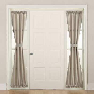 Sun Zero Barrow Energy Efficient Rod Pocket Door Sidelight Curtain Panel 26