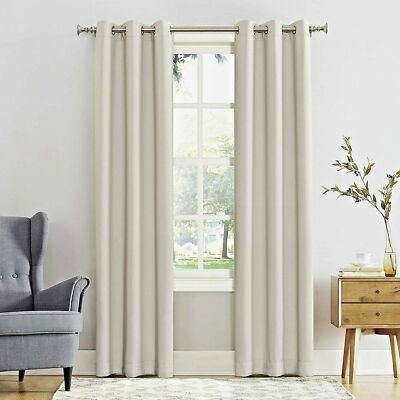 Sun Zero Nolan Energy Efficient Blackout Grommet Panel 40x108-Pearl Lot Of 2-image