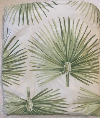 Pottery Barn Queen Duvet Cover Frond Palmetto Palm Reversible Organic-image