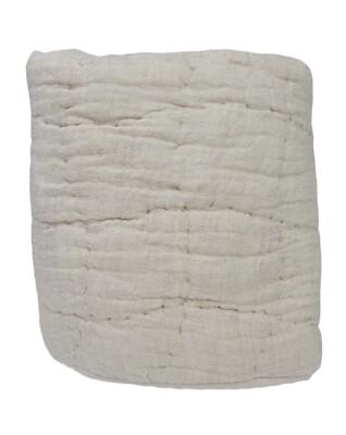 Pottery Barn Cloud Quilted Flax King Sham - OB/READ-image