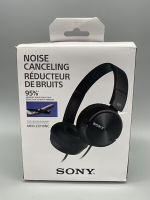 Sony Noise Cancelling Wired On-ear Headphones NEW Open Box MDR-ZX110NC-image