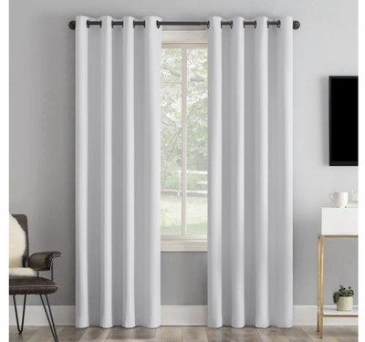 Sun Zero Tonal  Draft Shield Fleece Insulated Blackout Grommet Curtain 50” X 96”-image